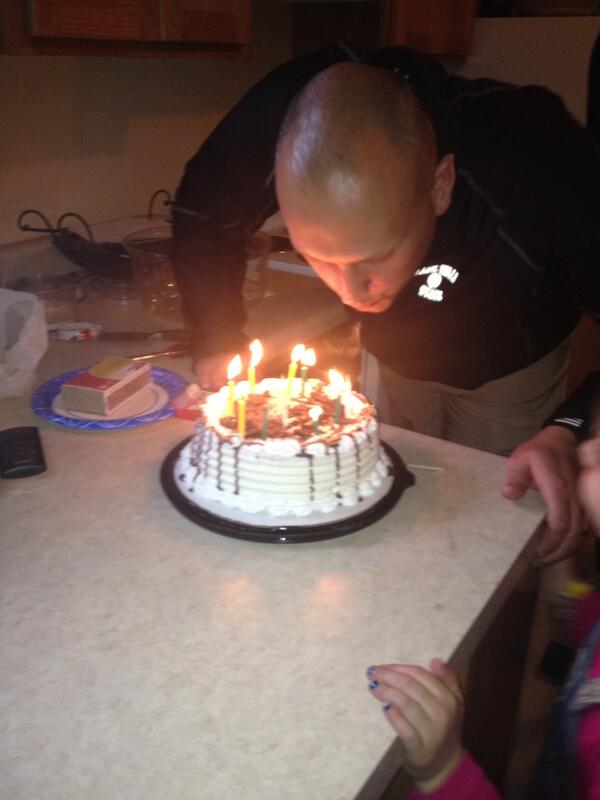 CoachSchafBHSU's tweet photo. Family bought me an Oreo cake for my BDay! Got a chance to spend it with @TravisBradley3. Best roommate ever! http://t.co/afLPCeDqYe