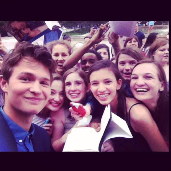 kdecoster6's tweet photo. Causal selfie with ANSEL! 😍😘❤️ #TFIOSTN http://t.co/4pdUwiXmoE