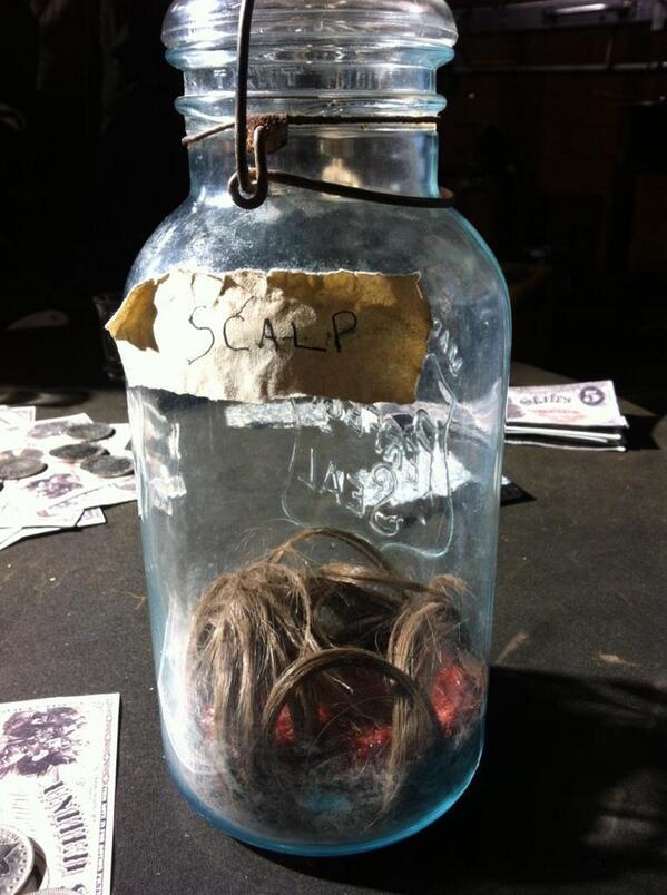 LeBlancRog's tweet photo. Wanna hear the story how I lost my scalp? #Hellonwheels #WallaceBeers http://t.co/cIOHpEG39Y