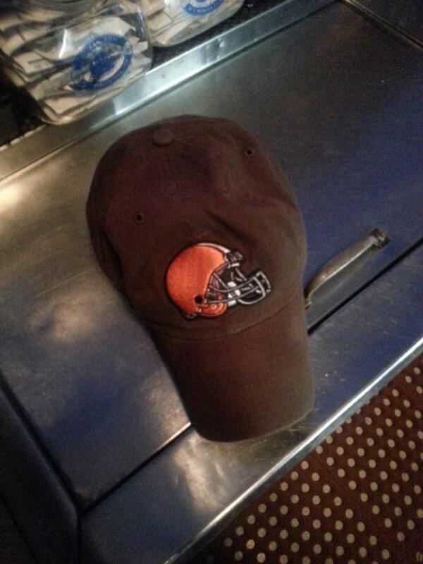 I had the right hat on. Go Browns!!