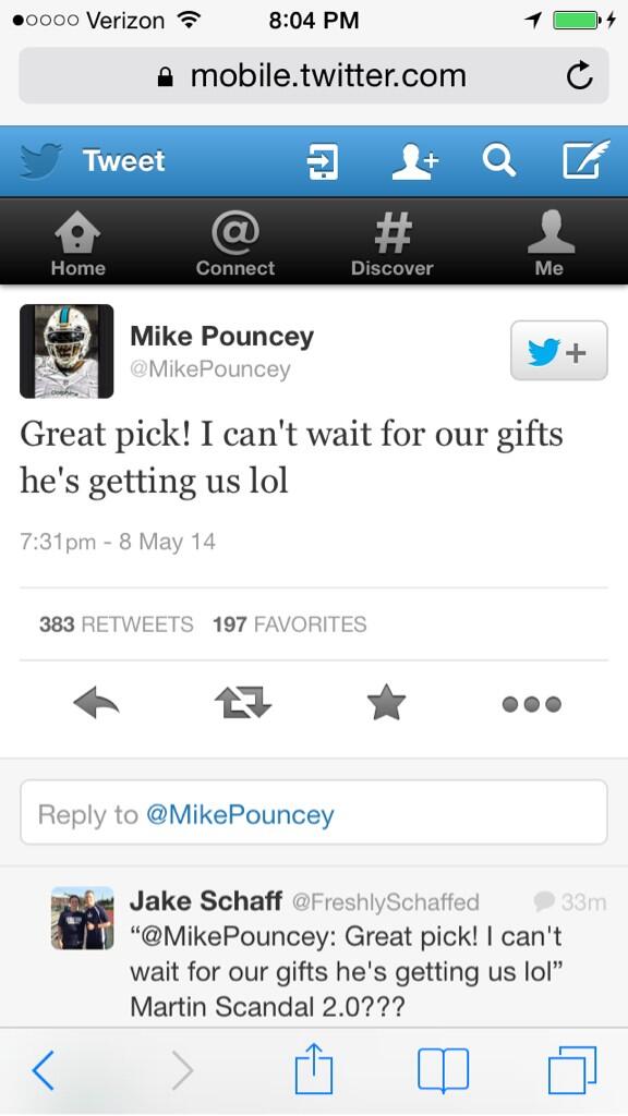 Fins' Pouncey off Twitter after rookie tweet BnKY_FLCQAA5Rqe