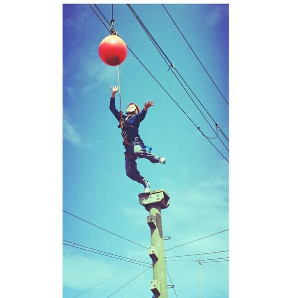 year7trip's tweet photo. Will overcame some fears today,  Miss Huttlestone's favourite moment by far! 💪💪💪 http://t.co/sv2lkrxrdh