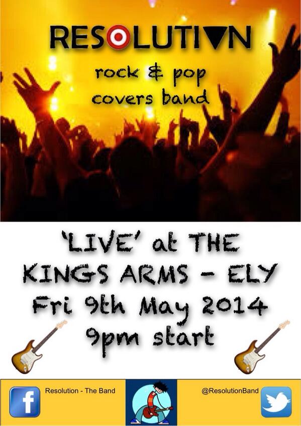 ResolutionBand's tweet image. Friday night is here - come and join us #gig #guitar# #band
