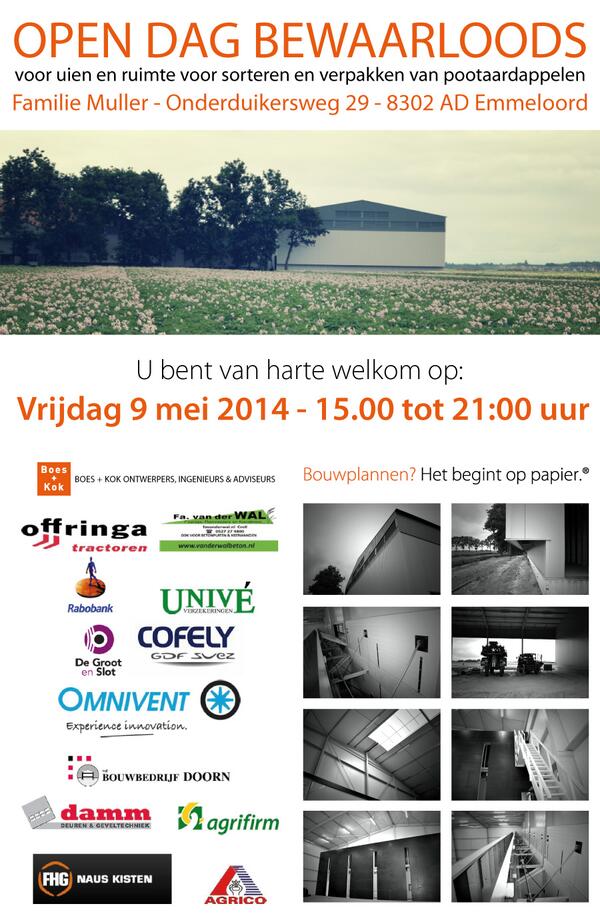 boeskokbv's tweet image. Please RT: Vandaag open dag 16-21 uur; Onderduikersweg 29 Emmeloord. Fam. Muller opent nieuwe kistenbewaring.