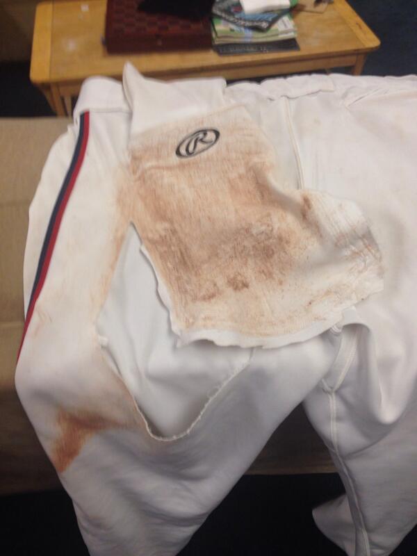 AcesClubhouse's tweet photo. After 4 straight games of blowing his pants out @DidiG18 game pants are going to be retired to the trash. @aces http://t.co/mYEd0sqOWt