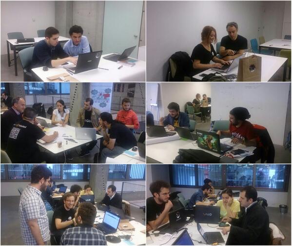 Hackathonist's tweet photo. Takımlar çalışıyor, teknik mentörlerimiz destek veriyorlar. #hackathonist http://t.co/ZlBtie1TCp