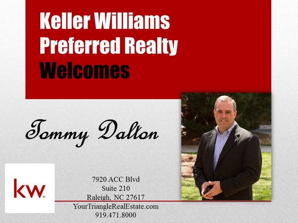 KWTriangle's tweet image. We are pleased to add a new agent to our team! Welcome Tommy Dalton