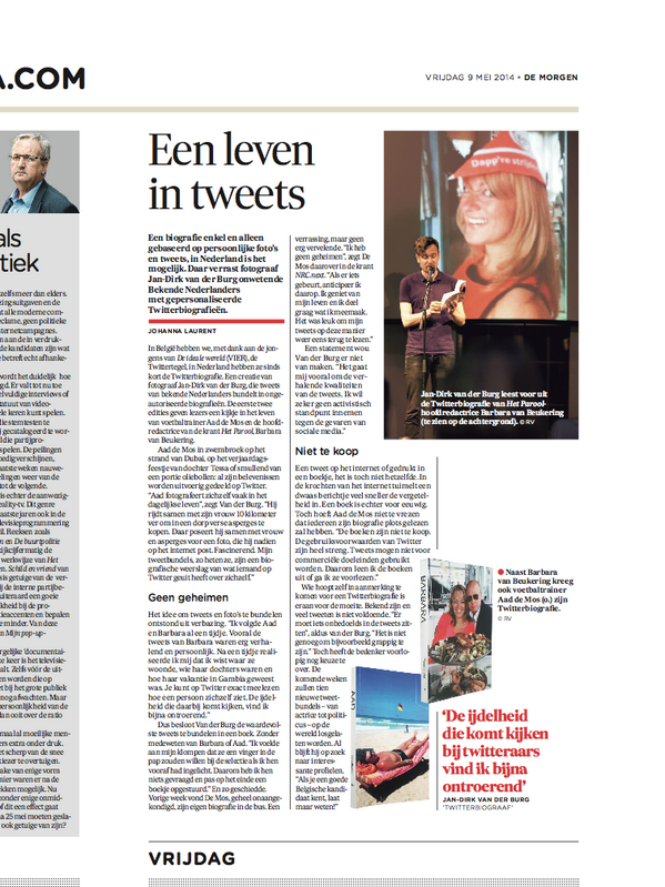 tweetbundels's tweet photo. Vandaag over de Tweetbundels in de Morgen http://t.co/UsnNo1Douk
