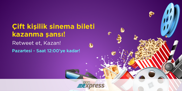 BKMExpress's tweet photo. Bu tweet’i retweet edenler sinema bileti kazanma şansı yakalıyor!  *Kampanya belirli şehirlerle sınırlıdır. http://t.co/sZOgyZisgC