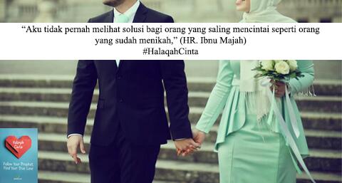 Solusi bagi orang yg saling mencintai: Menikah.  Buku #HalaqahCinta ~~