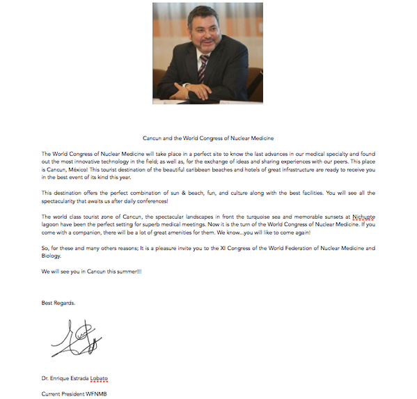 WFNMB's tweet photo. Message from our current president. Dr. Enrique Estrada Lobato. http://t.co/N333QfzLuo
