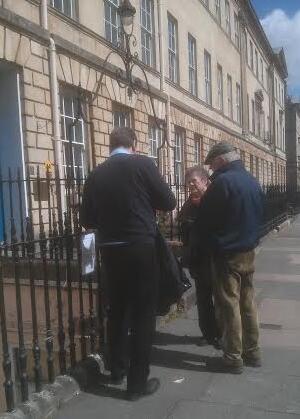 So sad to hear the railings have been stripped of flowers and msgs by this man thought to be acting for the new owner