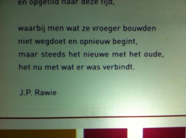 hermineke's tweet photo. 'Symbiose.' Gedicht van J.P. Rawie bij de heropening van het Drents museum. Vooral de laatste strofe zeer treffend. http://t.co/y2Df4NyQ8F
