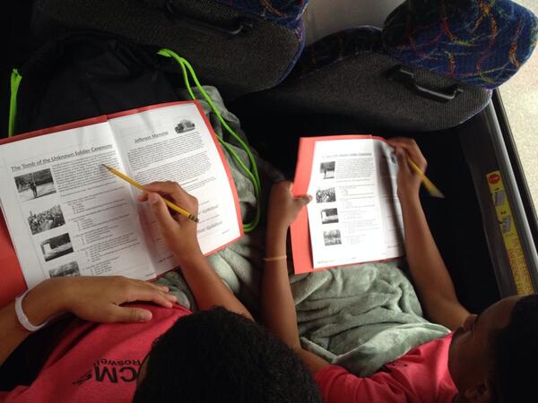 CrabappleMiddle's tweet photo. We are up,b-fast is done &amp; now we are doing school work.Boy did that surprise the kids!Next stop:Tour of the Capital. http://t.co/QaXuxGsD78