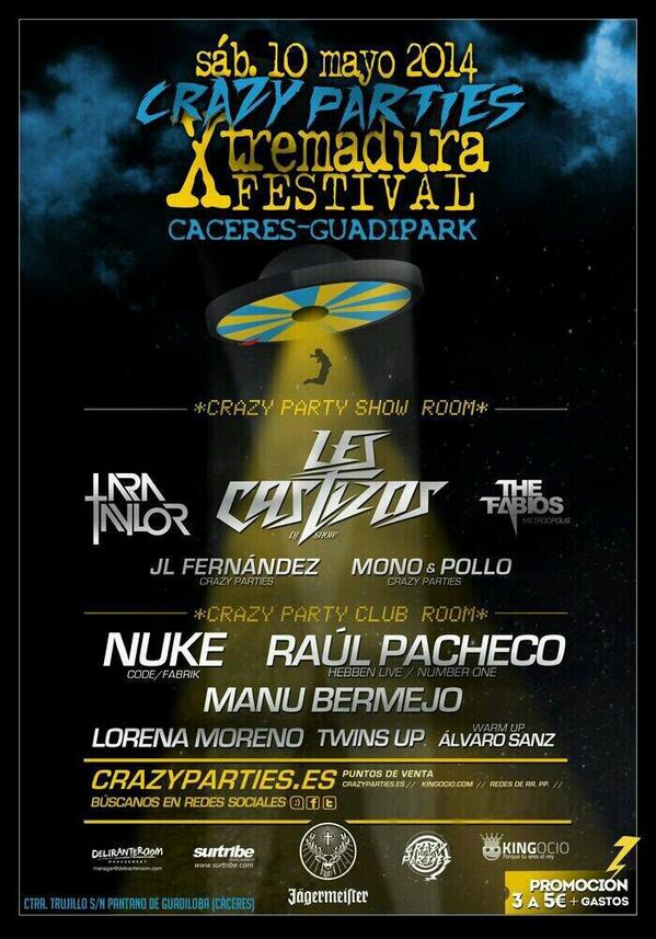 FiestaDeCaceres's tweet photo. Hoy...y mañana...

#WomadCaceres 2014 http://t.co/fyYIcVV6ZA