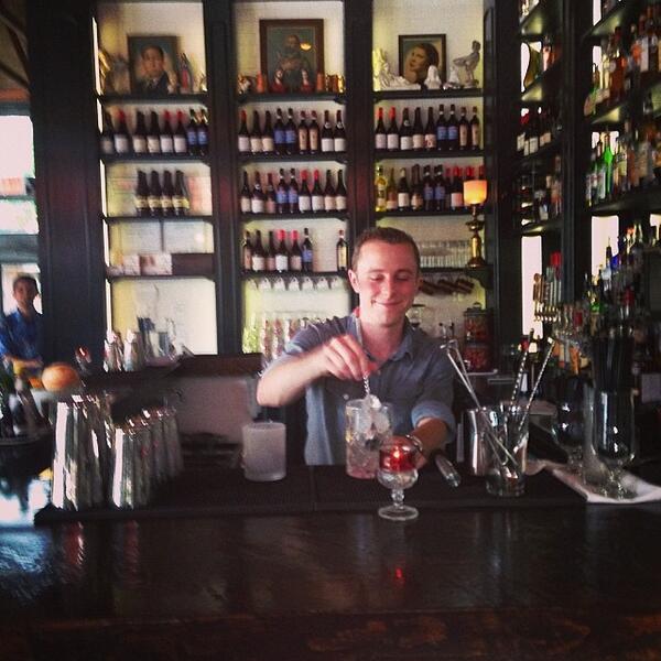 HCiceco's tweet photo. Here's a pic of Critics Choice Best Bartender in SA stirring things up at @saBarbaro ! http://t.co/20AFd9Z03t