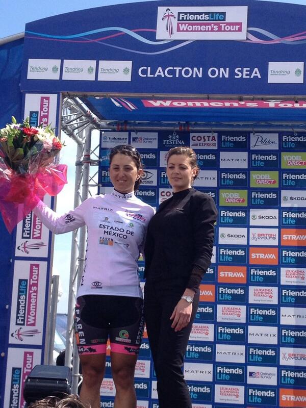 JHTUK's tweet photo. #RossellaRatto wins @MatrixFitnessUK best young rider jersey for stage 2 in #clactononsea http://t.co/TOXKbsqGGc