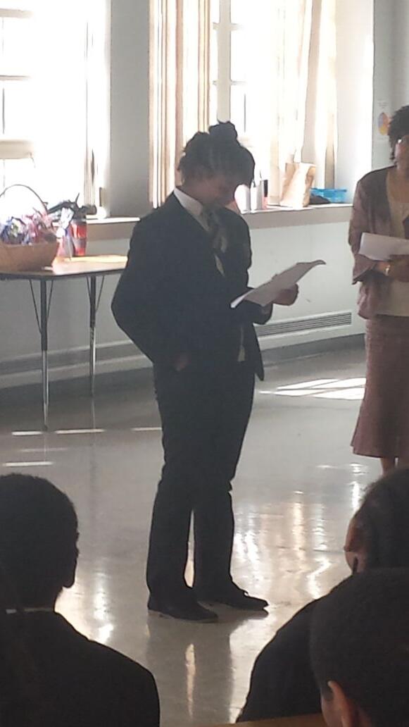 APrepSocStudies's tweet image. Reading her letter to middle school teachers @AkronPrepLions