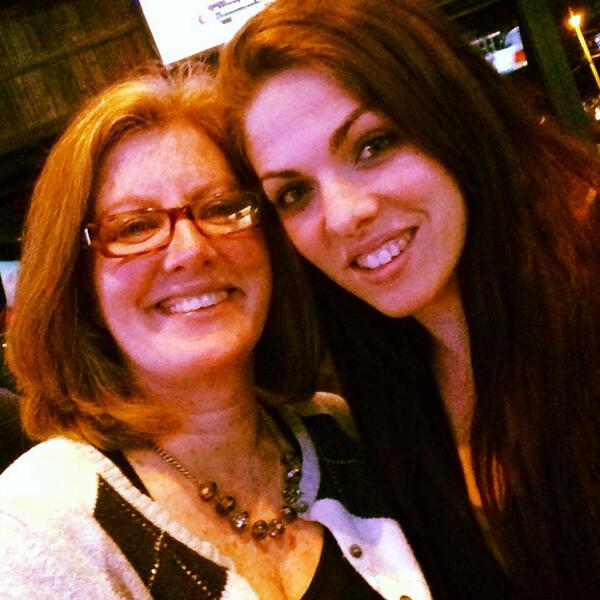 My beautiful mom and I cheering in the Rangers! #LIMOM #HappyMothersDay