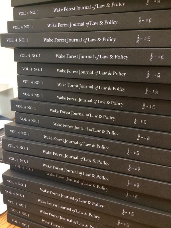 JennAnnSkinn's tweet image. @WFULawJLP The fruits of our labor!!! #volumefour #WFUlawJLP