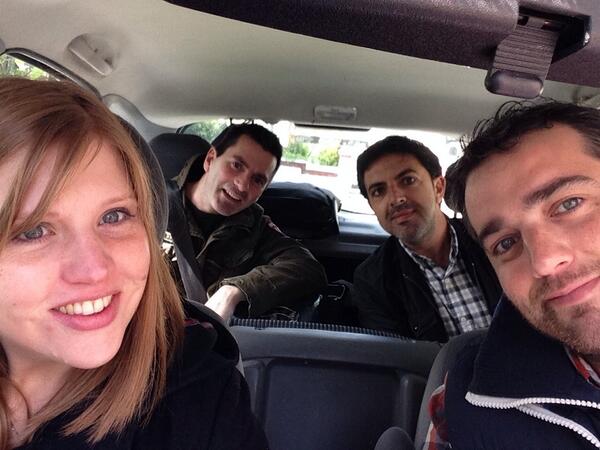 Selfie of the LSQ in the car before departing for tonights concert <a href="/theBluecoat/">Bluecoat</a>.7.30pm Shost, Mendelssohn &amp; Dvorak