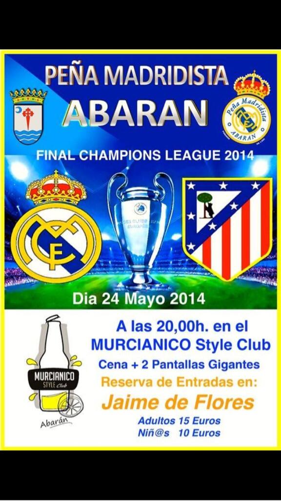 Rebecamolina7's tweet photo. El sábado 24 todo madridista en @MurcianicoClub @cristin35300408 @Rubiacarrillo #halamadridhastaelmorir http://t.co/gVoVR6hO9P