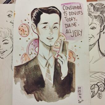 Agent Dale Cooper is by far my favorite - stupid doodle of the day #TwinPeaks @Kyle_MacLachlan 