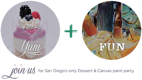 DessertFirstSD's tweet image. Looking for something fun for your community to do—and eat? We can bring Dessert &amp;amp; Canvas to you! #SanDiego
