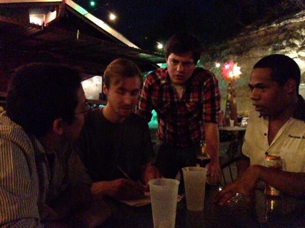 gotostereo's tweet photo. Our #thinktank before a show http://t.co/ZbmTdV18ov