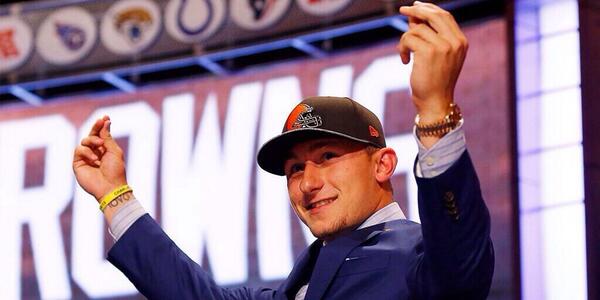 Congrats to <a href="/JManziel2/">Johnny Manziel</a> on being drafted to the <a href="/Browns/">Cleveland Browns</a> last night #DraftDay #BrownsSZN