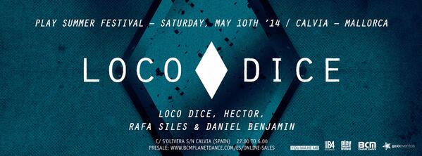 LocoDiceOFC's tweet photo. Calvià for #PlaySummerFestival #Mallorca tomorrow!! Rollin' w/@Hector_Desolat, @Siles_Music, and #DanielBenjamin ♦ http://t.co/N88ekXWFFj