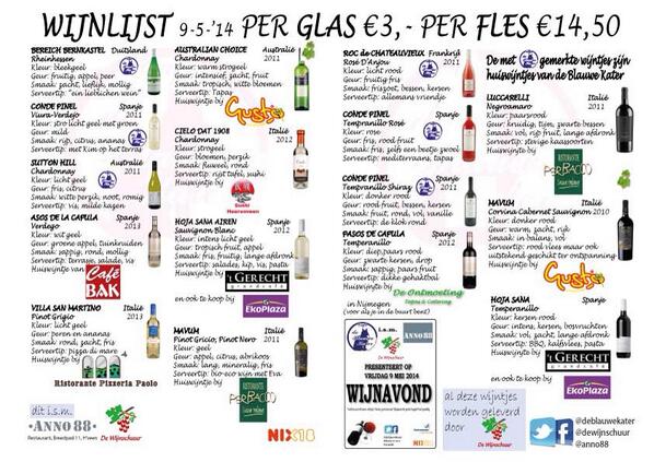 En wijntjes van @EkoHeer en <a href="/tGerecht/">'t Gerecht</a> &amp; <a href="/RestperBacco/">perBacco-Heerenveen</a> Komt dat proeven.