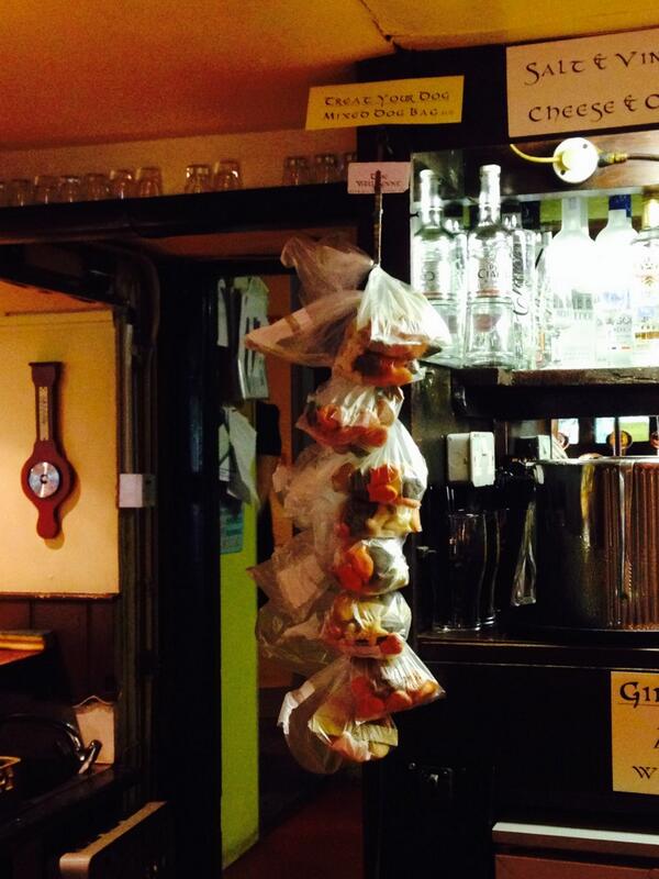 <a href="/TheSportsmanTWS/">The Sportsman</a> great business initiative - doggie biscuits for sale. #pub #surrey