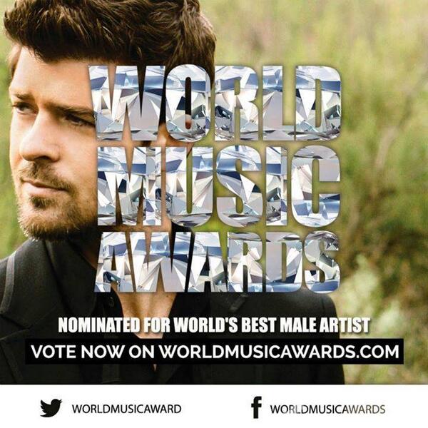 WORLDMUSICAWARD's tweet image. World's Best Male Artist. Vote: smarturl.it/VoteWorldMusic…