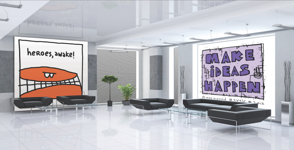 gapingvoid's tweet photo. Heroes, awake! Office art by gapingvoidart is...a little different. #officeart #gapingvoidart http://t.co/4It9DeWxE0 http://t.co/J9VInfaKki