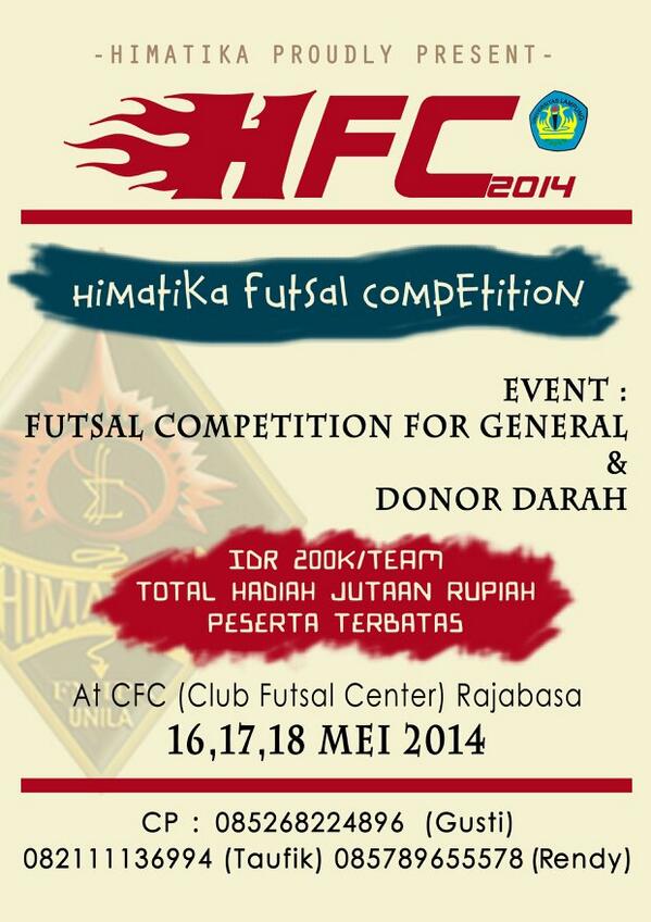 Let's join ! <a href="/KOINunila/">Komunitas Integritas</a> <a href="/FHunila_2012_/">Fakultas Hukum Unila</a> @Himakiunila <a href="/HimbioUnila/">Himbio FMIPA Unila</a> <a href="/Himafi_Unila/">Himafi FMIPA Unila</a> @HIMAKOM_UNILA <a href="/himasakta/">HIMASAKTA</a>