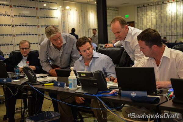 KIRO7Seattle's tweet photo. RT @Seahawks: This taken just seconds before the trade of #Pick40 of the #SeahawksDraft. Next up for us is #Pick45. http://t.co/Gcdo7lmeW3