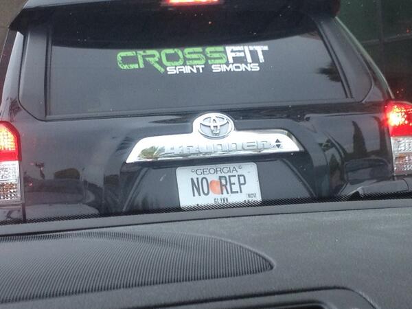 theoptimalk's tweet image. Best license plate ever #crossfitproblems