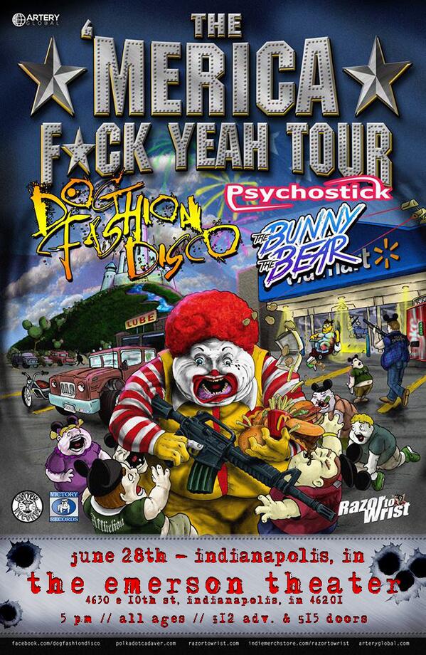 DreadSerenity's tweet photo. Opening for Dog Fashion Disco, @psychostick, and @thebunnythebear Saturday June 28th at the Emerson! http://t.co/arJRbERHhi