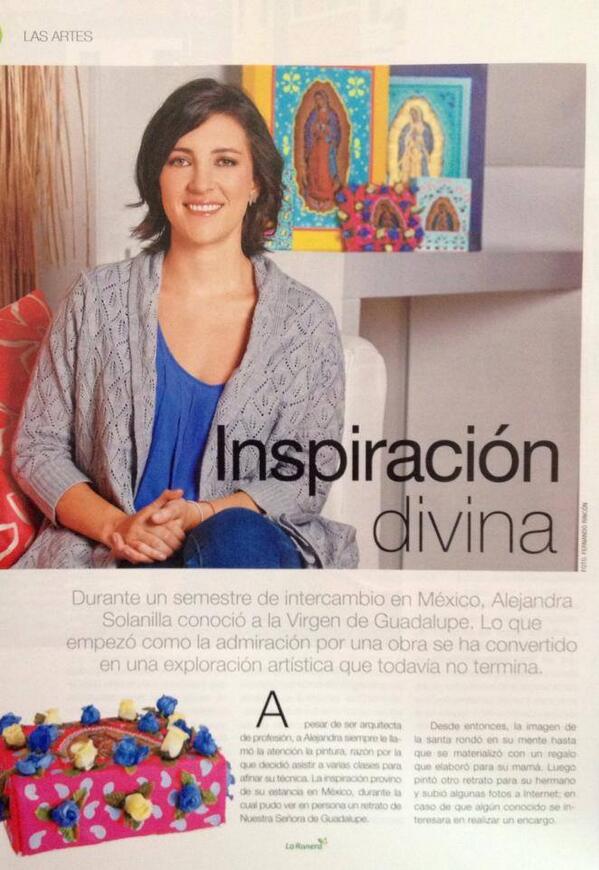 GuadalupanaCol's tweet photo. Guadalupana en revista La Riviera @LaRivieraCol ed. mayo. Gracias @PatyAlfaroR @juansocarrasy @lapesadademoda http://t.co/FzQMamiXtV