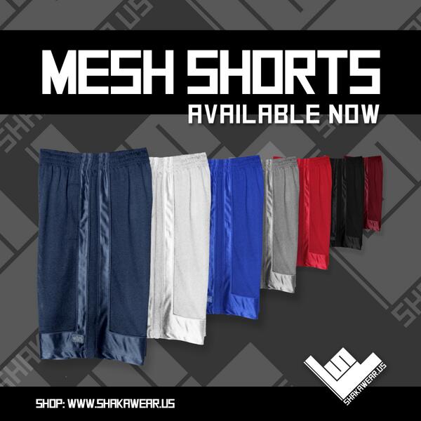 SHOP our NEW Mesh Shorts NOW! shakawear.us #meshshorts #basketballshorts #mensfashion #ootd #activewear