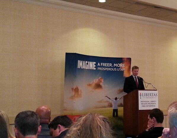 TobinGardner's tweet image. Incredible turnout at 1st annual @LibertasUtah #LibertyForum! Jonathan Johnson speaking on #statesovereignty #utpol