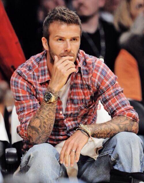 InkedUpNicely's tweet photo. Beckham has serious ink and sweet sleeves #ink guyswithink #beckham #sleeve #tattoo http://t.co/P7NyLHZDSy