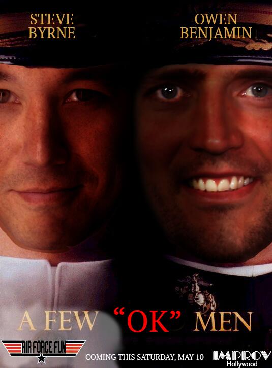 HollywoodImprov's tweet image. Great show tmr night, don't miss #AirForceFun w/ @stevebyrnelive &amp;amp; @OwenBenjamin, see who surprises us &amp;amp; shows up!