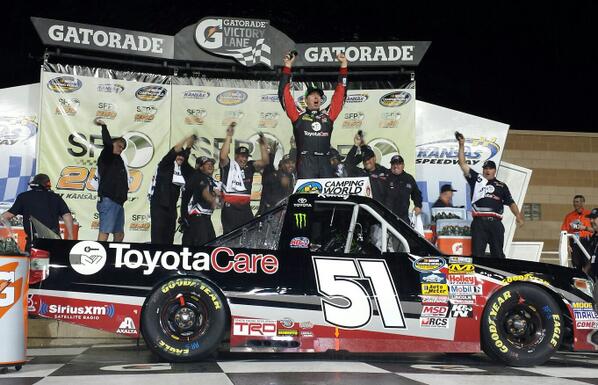 SunocoRacing's tweet photo. Congratulations to @KyleBusch and @KBMteam on winning the @NASCAR_Trucks #SFP250 @kansasspeedway! #FueledBySunoco http://t.co/ZIjv7eu8s8