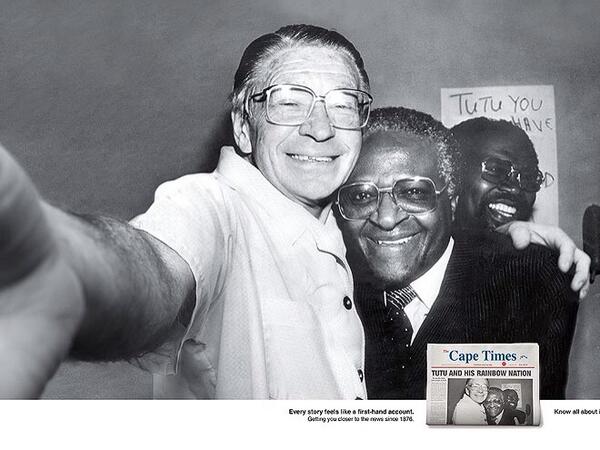 Coolest #Selfie ever - Beyers Naudé &amp; Desmond Tutu - inspiring! Living for justice &amp; peace! en.wikipedia.org/wiki/Beyers_Na…