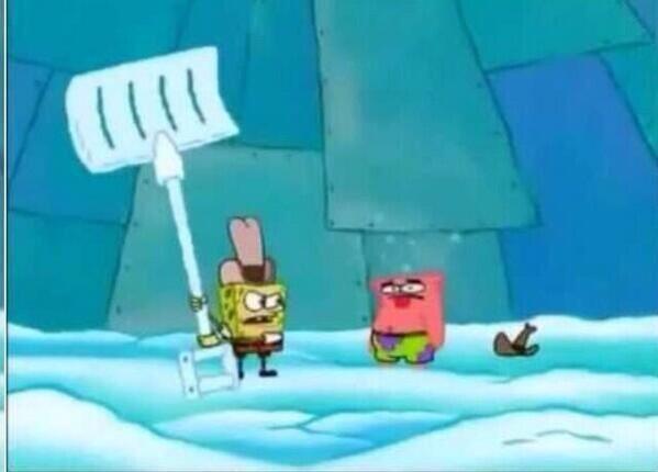 CrazyFightsVEVO's tweet photo. #worldstar #WorldStarHipHop Spongebob was the original shovel girl http://t.co/lYeznR9jg2