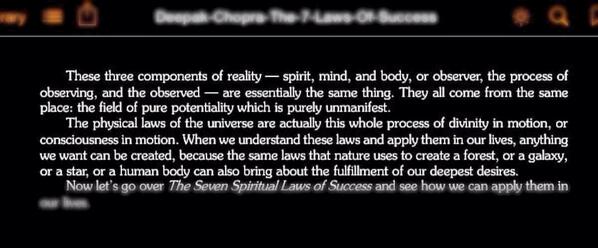 SistaEyerie's tweet photo. #CurrentRead #PurePotentiality #SevenSpiritualLawsOfSuccess thank you for this.. π @DeepakChopra http://t.co/26RyiUMNqk