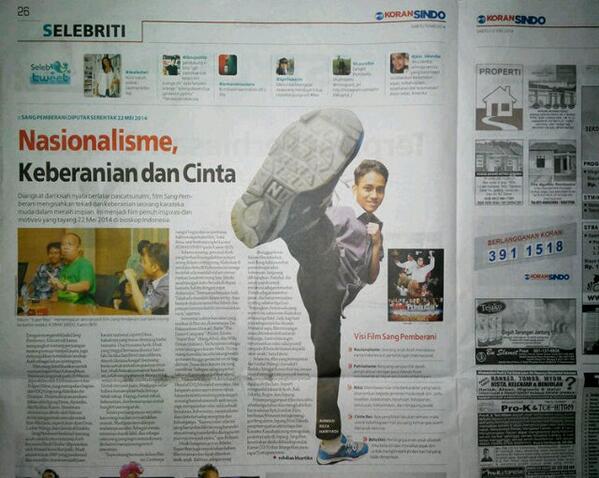 rezaidofficial's tweet photo. Sang Pemberani The Movie !! @MNCkoranSINDO #SangPemberani @Bushido_Spirit @_SangPemberani http://t.co/VsrZJWO1Al
