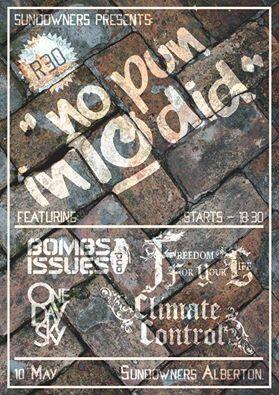 Tonight we hit Sundowners hard with <a href="/ccband/">Climate Control</a> <a href="/FFYLofficial/">Freedom For YourLife</a> and <a href="/OneDaySky/">OneDaySky</a> Entrance is R30 <a href="/XreaperXC/">XreaperX clothing </a> merch on sale!!